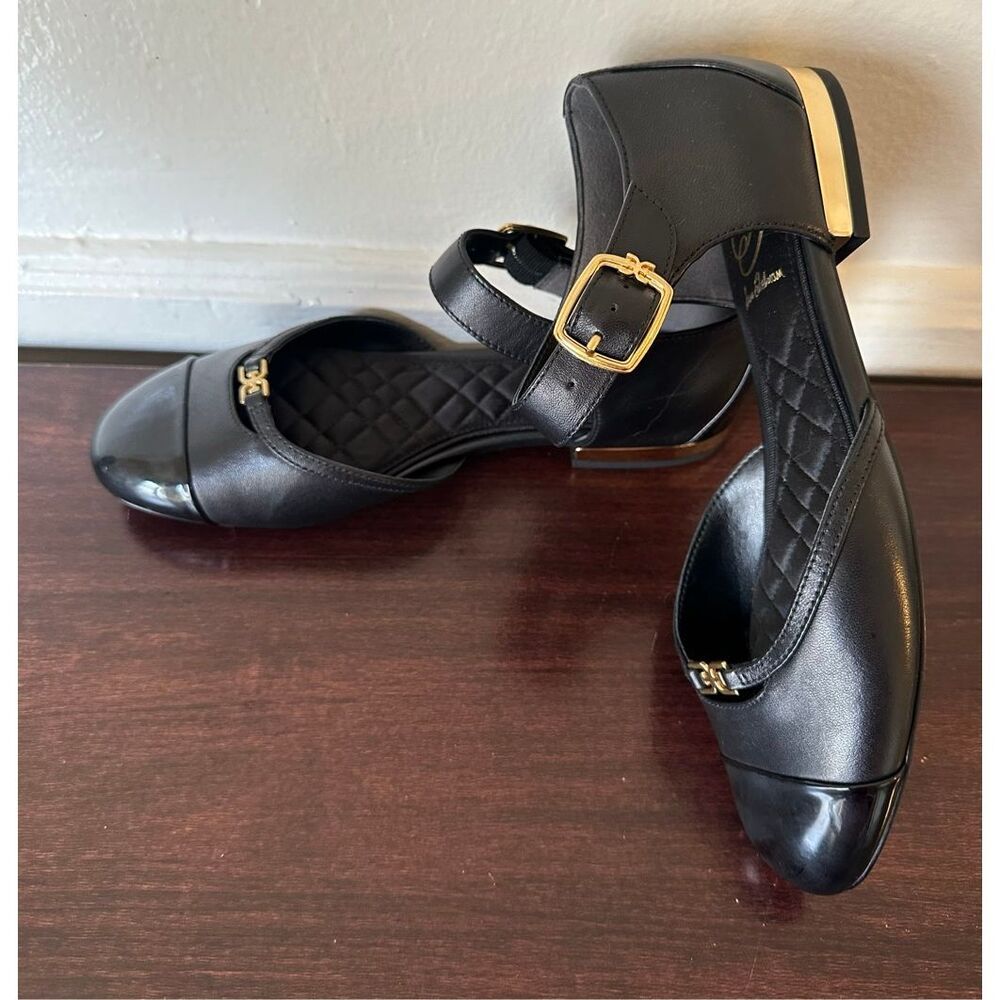 Sam Edelman Women’s Women's Rylie Cap-Toe Two-Piece Flats in black size 6,5 new